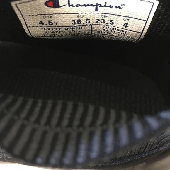 Champion Big Kids Rally Pro Shoes, Size 4.5y, Black / Red - Picture 7 of 7